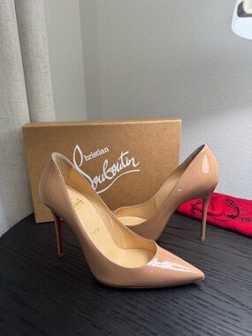 Christian Louboutin Decollete 100 Patent Nude 37.5